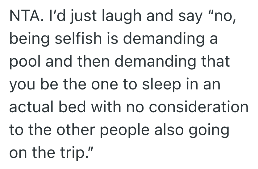 Screenshot 2025 07 07 at 4.04.33 AM His Friends Said Hed Have To Sleep On An Air Mattress For A Planned Vacation, So He Bowed Out... And Now Theyre Upset